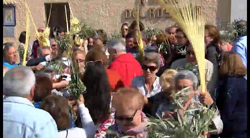 Imagen de Cientos de palmas y ramas de olivo para celebrar el Domingo de Ramos en La Mata