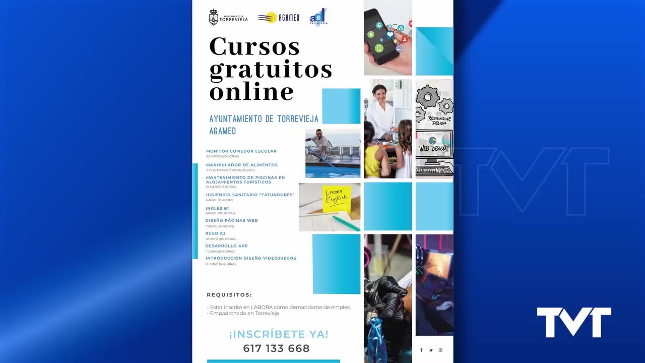 Imagen de La ADL y Agamed impartirán nueve cursos dirigidos a desempleados empadronados en Torrevieja