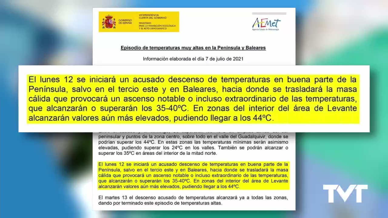 Imagen de AEMET advierte sobre episodio de temperaturas muy altas