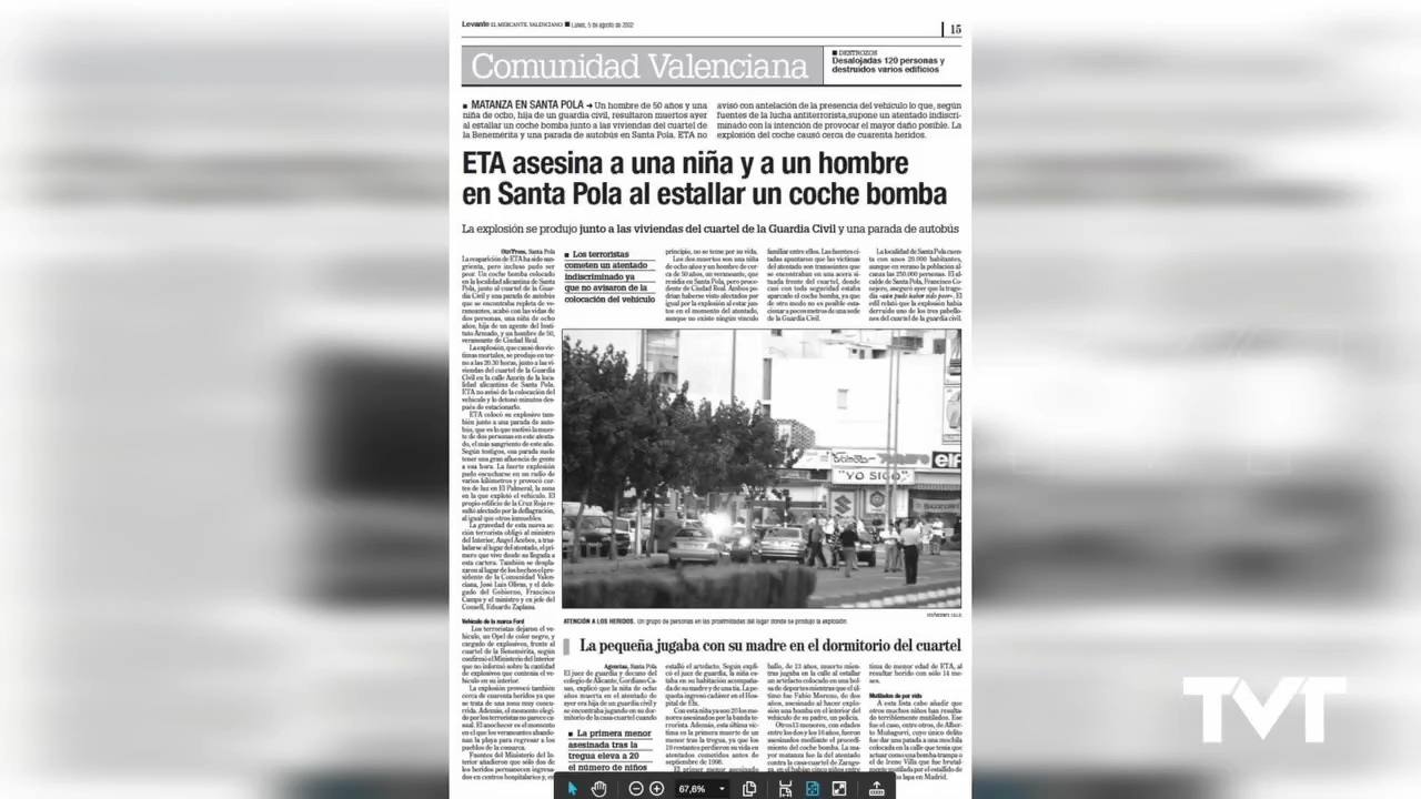 Imagen de La AN reabre la causa por el atentado de ETA que acabó con la vida de Cecilio Gallego