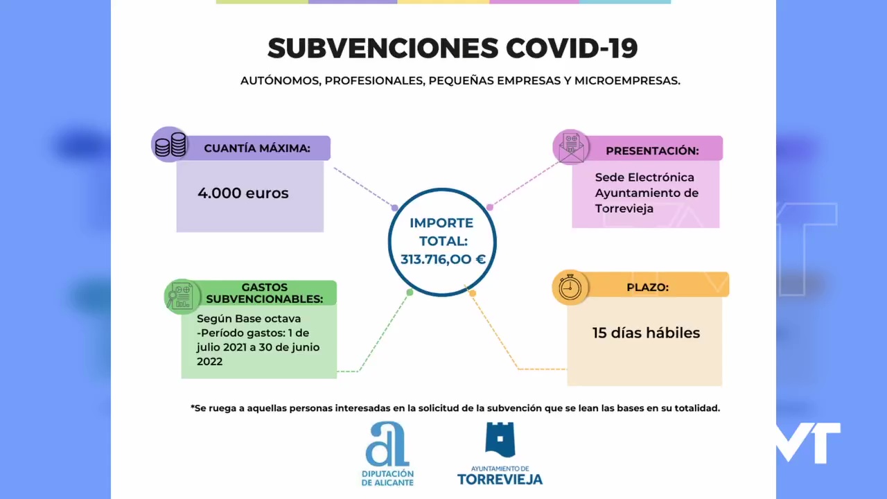 Imagen de La Diputación de Alicante concede 313.716€ a los empresarios de Torrevieja por la COVID-19