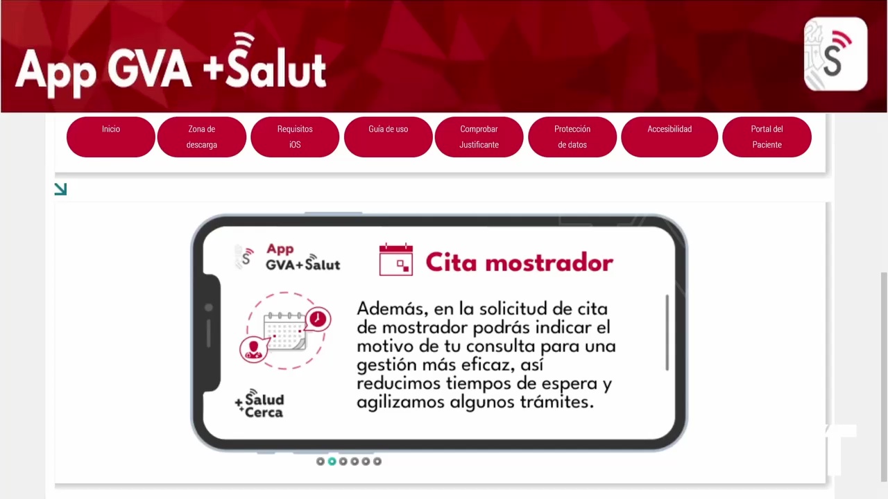 Imagen de Nueva versión de GVA+Salut con nuevas opciones para los pacientes