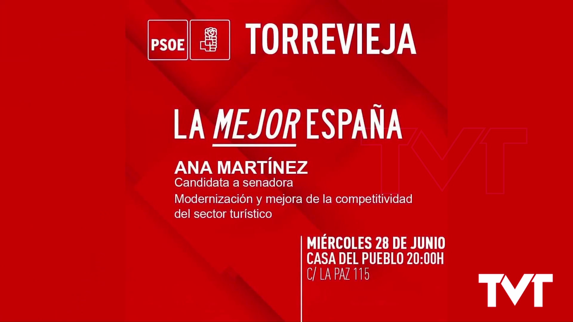 Imagen de La candidata PSOE al Senado, Ana Martínez, participa en un encuentro en Torrevieja sobre turismo