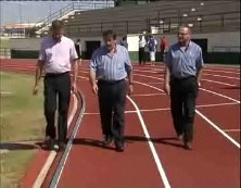 Imagen de Hernandez Mateo Visita Las Obras De La Pista De Atletismo “Daniel Plaza”