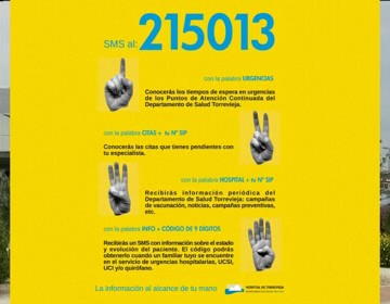 Imagen de 215013: nuevo teléfono de información vía SMS al servicio del paciente