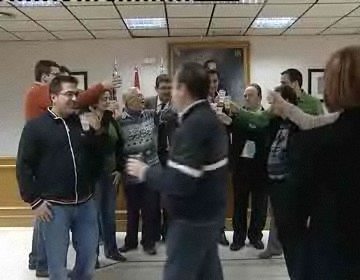 Imagen de Brindis navideño del Alcalde de Torrevieja, con los medios de comunicación