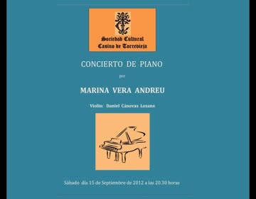 Imagen de Concierto de piano y violín en el Casino a cargo de Marina Vera y Daniel Cánovas