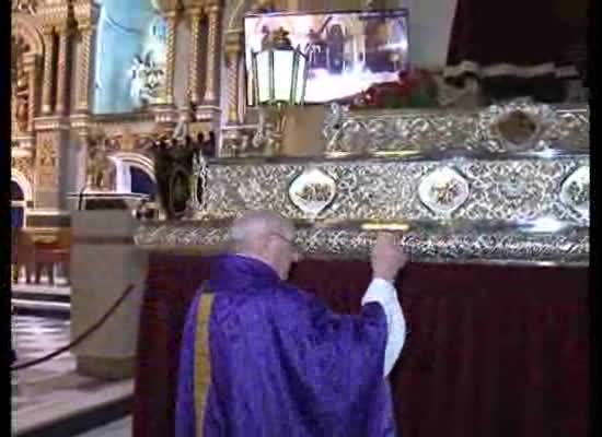 Imagen de Bendecido el nuevo trono del Cristo de la Salud, que procesionará portado por debajo