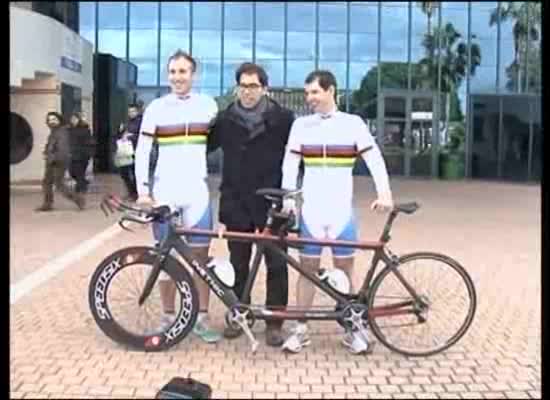 Imagen de Concentrados en Torrevieja los campeones del mundo de ciclismo adaptado, Noel y Carlos