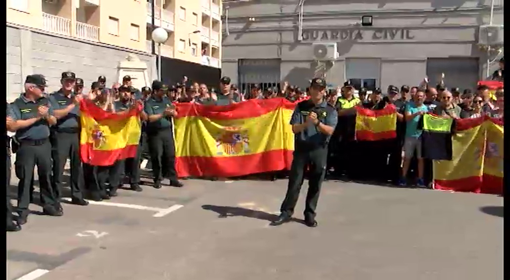 Imagen de Muestra de apoyo con los compañeros desplazados a Cataluña