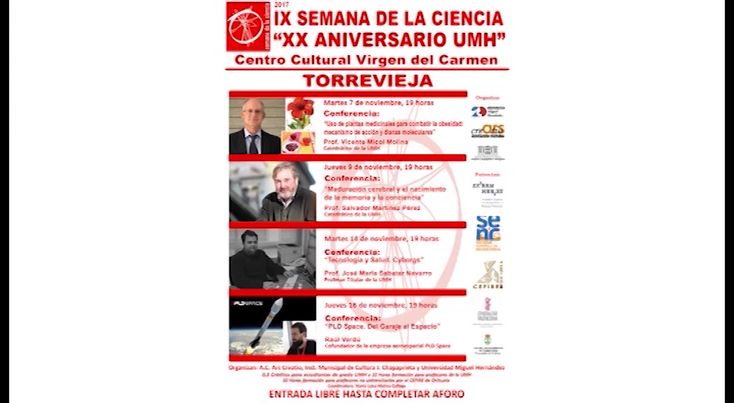 Imagen de Torrevieja Científica se celebrará del 6 al 16 de noviembre con conferencias y actividades varias