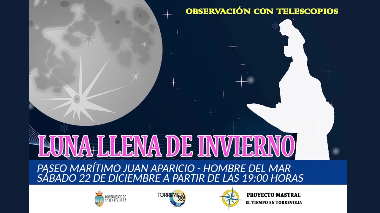 Imagen de Proyecto Mastral y Turismo organizan una noche para observar la primera luna llena de invierno