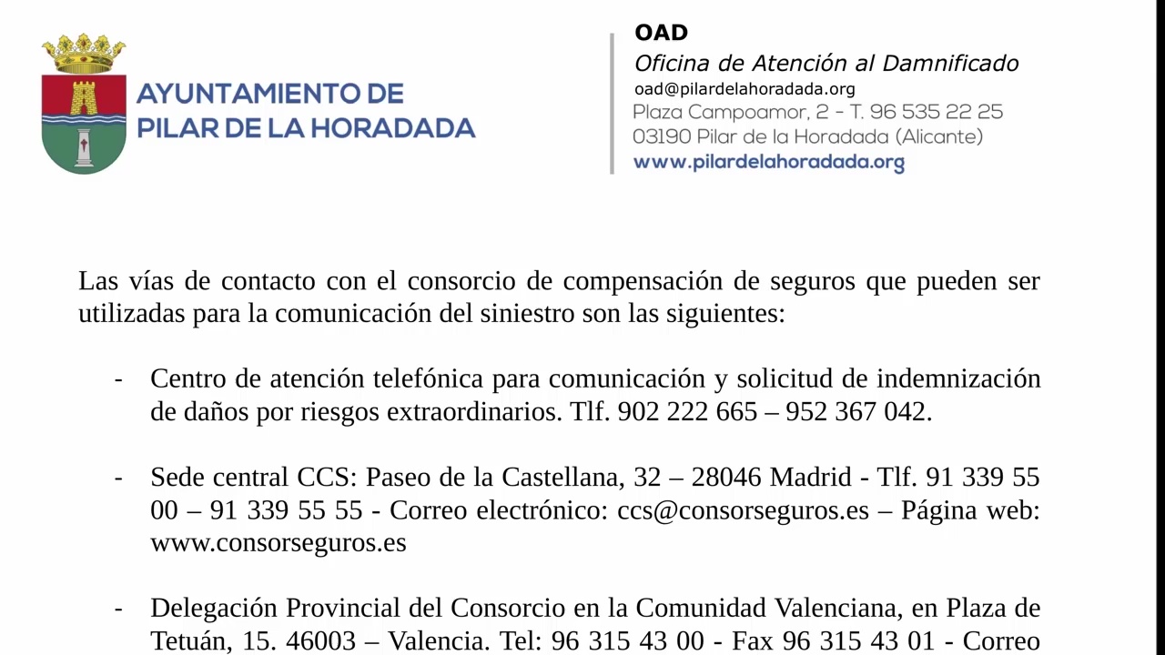 Imagen de Pilar de la Horadada ha habilitado la oficina de atención a los damnificados