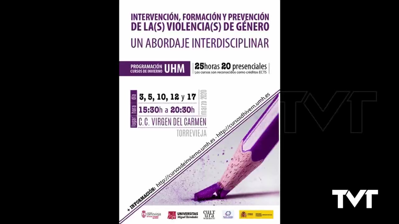 Imagen de La UMH ofrece en Torrevieja un curso para frenar la violencia de género y fomentar la igualdad