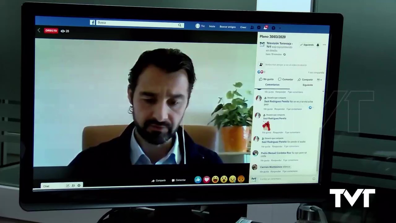 Imagen de El pleno de Torrevieja aprueba por unanimidad y vía videoconferencia el uso de medios telemáticos