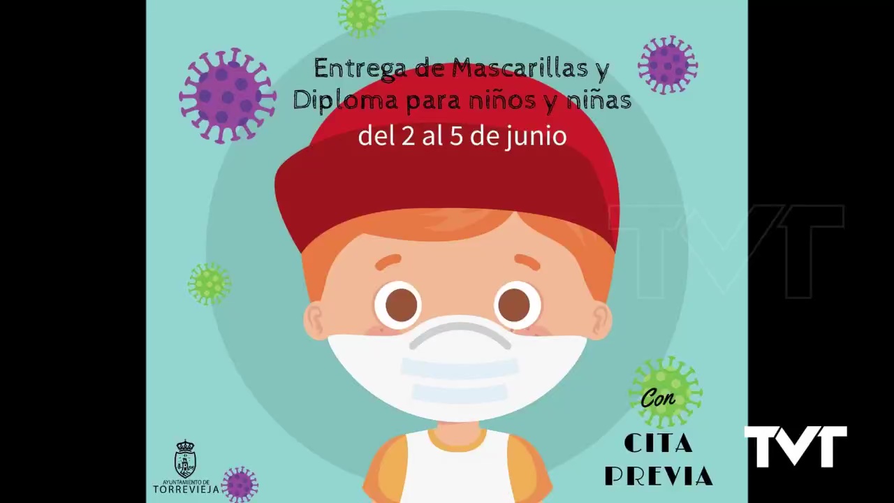 Imagen de Se reparten 12.000 mascarillas entre los niños torrevejenses