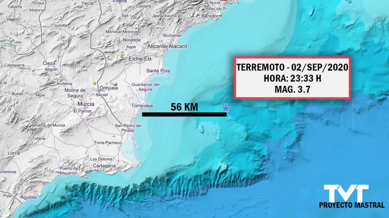 Imagen de Un terremoto de 3.7 a 56 kilómetros de la costa apenas se deja sentir en Torrevieja