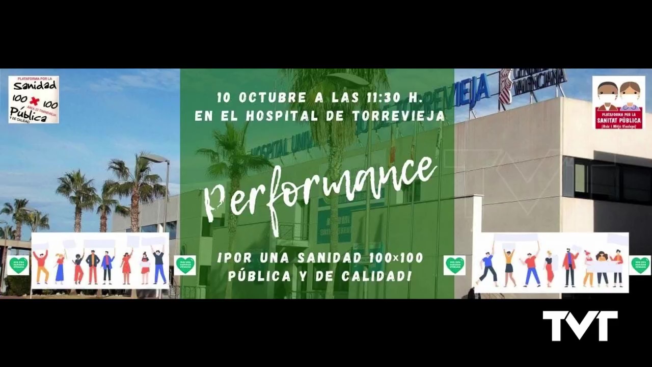 Imagen de La plataforma por la sanidad 100x100 pública prepara una performance