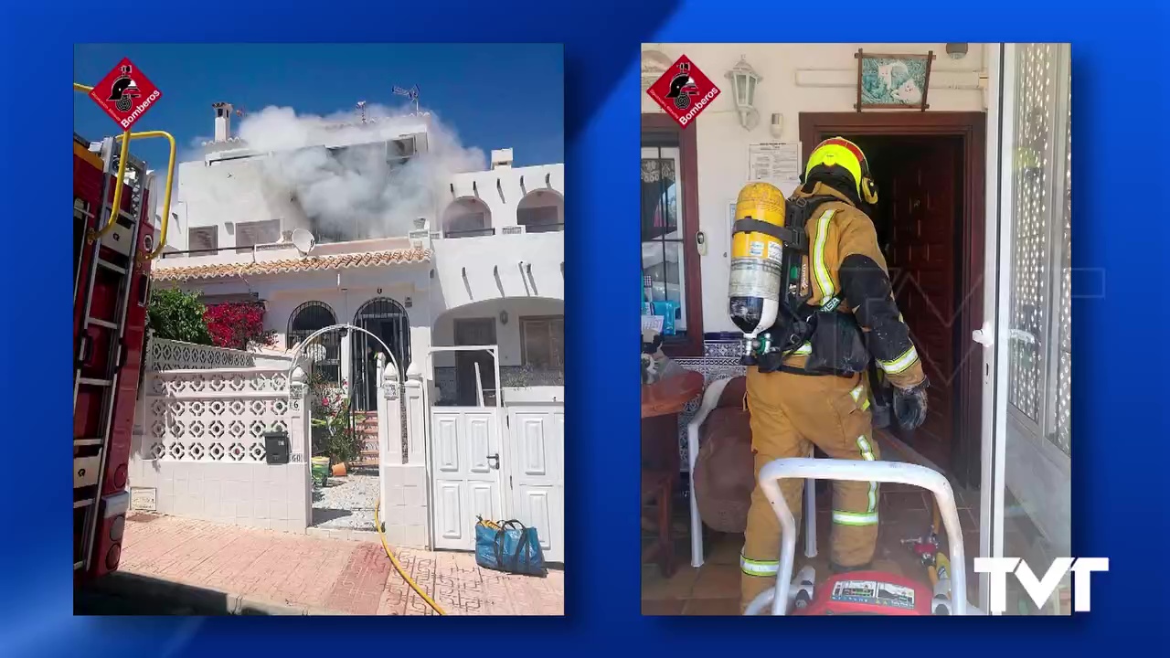 Imagen de El fuego arrasa la segunda planta de una vivienda donde habita un posible caso de Diógenes