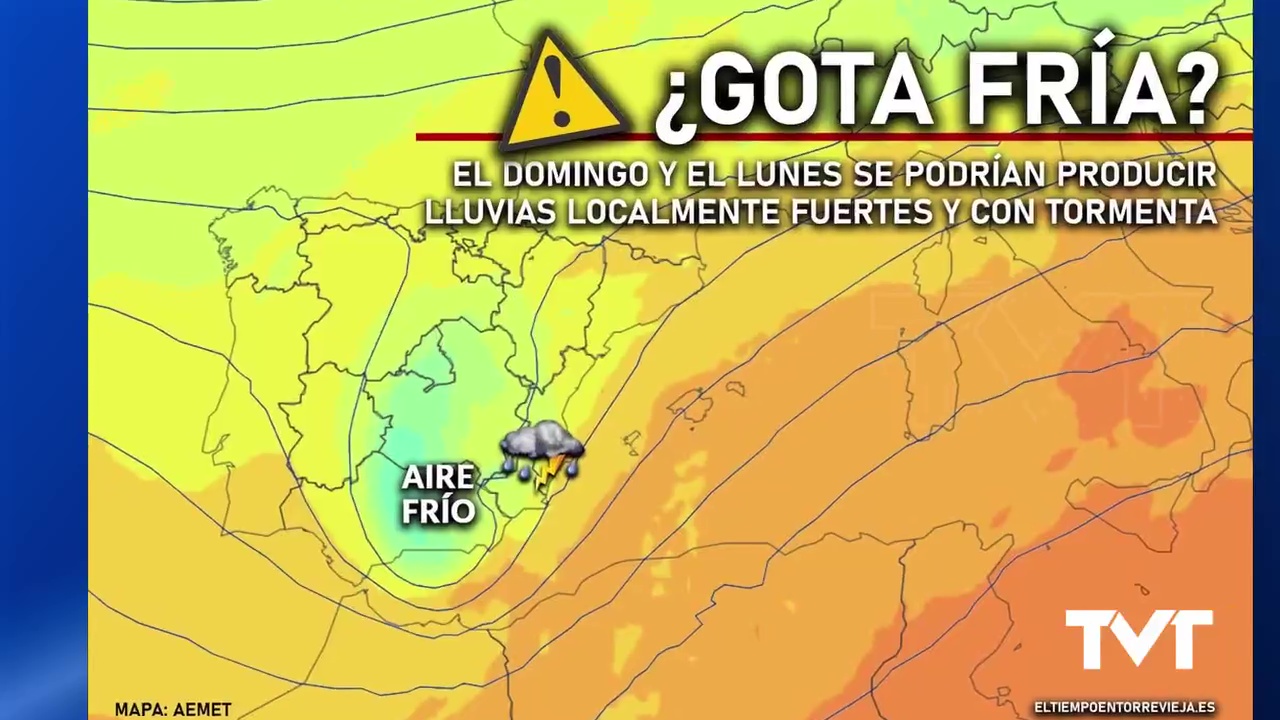 Imagen de La AEMET activa aviso por lluvias para el domingo