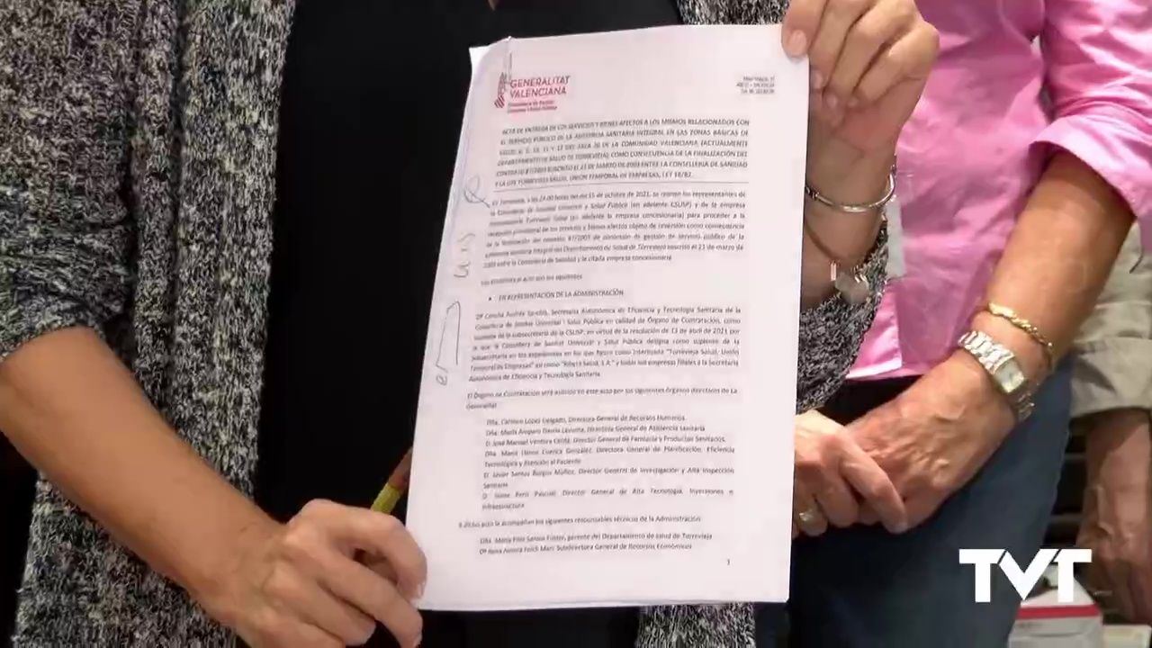 Imagen de 00.00h : Firma acta de recepción y traspaso de competencias de Ribera a Consellería de Sanidad