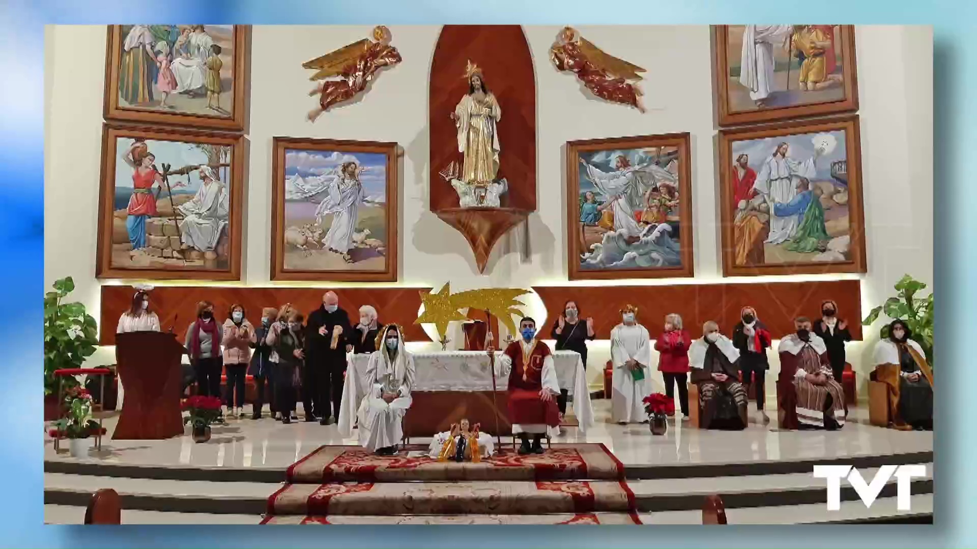 Imagen de Representación del nacimiento del Niño Dios en la parroquia del Sagrado Corazón de Jesús