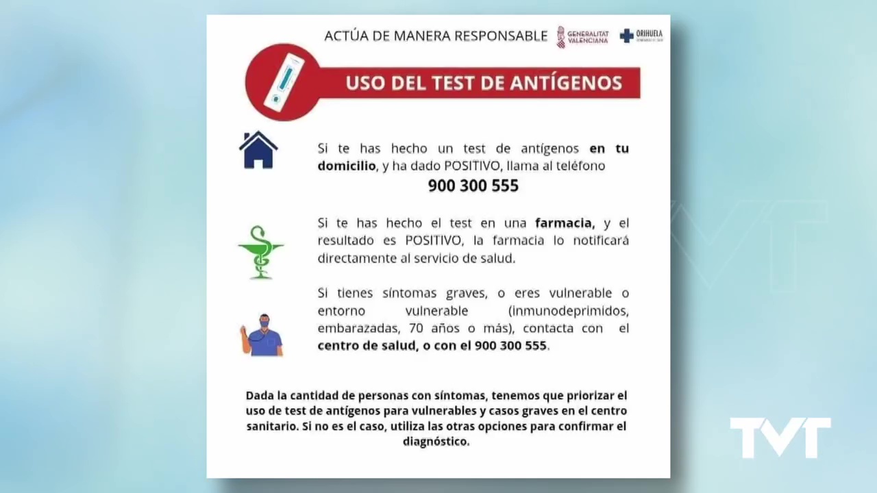 Imagen de Teléfono 900 300 555 si da positivo el test de antígenos que se ha hecho en casa