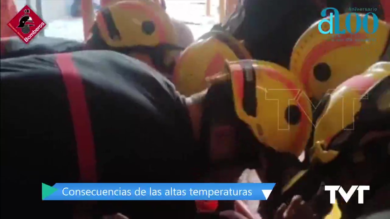 Imagen de Rescatan a un operario por un golpe de calor