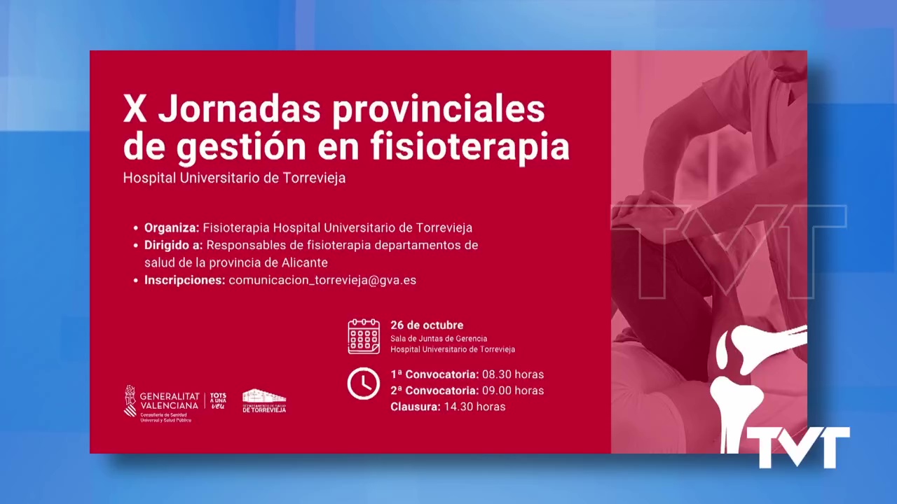Imagen de El Hospital de Torrevieja acoge las X Jornadas Provinciales de Gestión en Fisioterapia