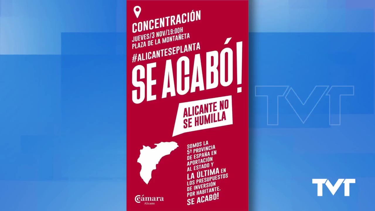 Imagen de Concentración para pedir más inversiones en la provincia de Alicante