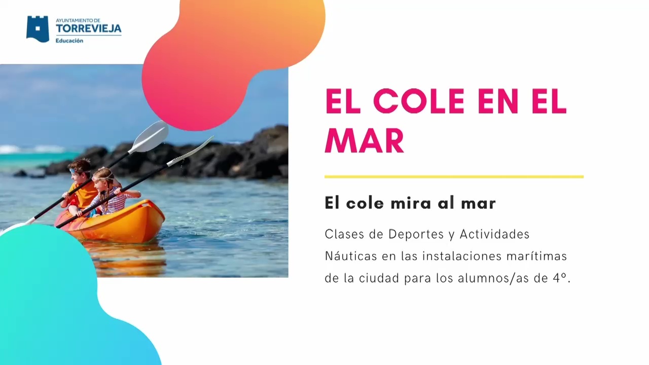 Imagen de 918 alumnos se beneficiarán de una nueva edición del programa educativo «El Cole en el Mar»