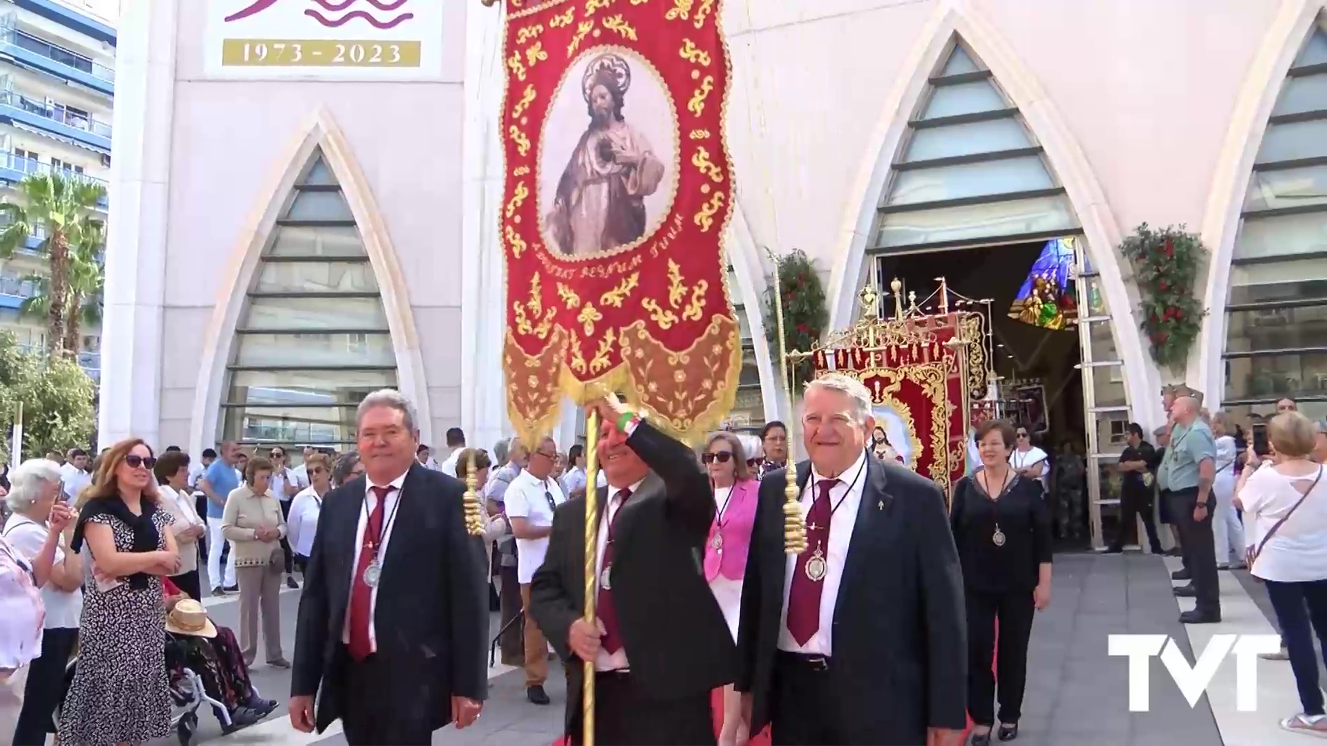 Imagen de 24 entidades participaron en el XIII Encuentro de Estandartes Sagrado Corazón