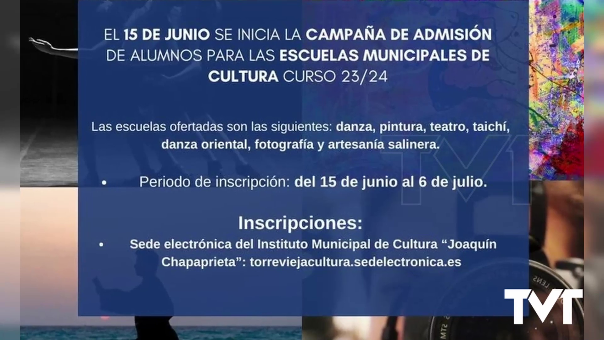 Imagen de El 15 de junio se inicia la campaña de admisión de alumnos para las escuelas de cultura