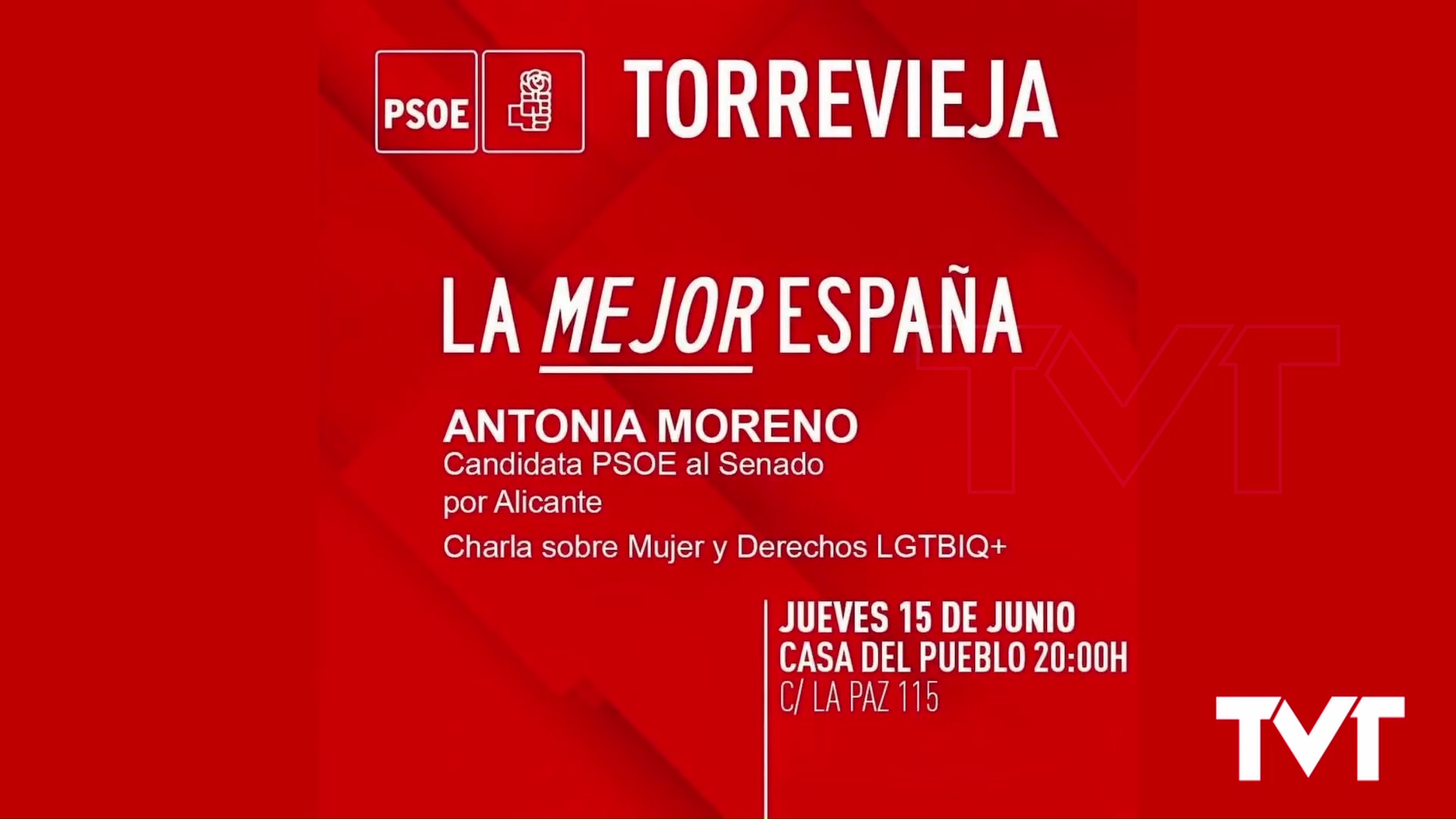 Imagen de Antonia Moreno participa en Torrevieja en un coloquio sobre igualdad, mujer y derechos LGTBIQ+