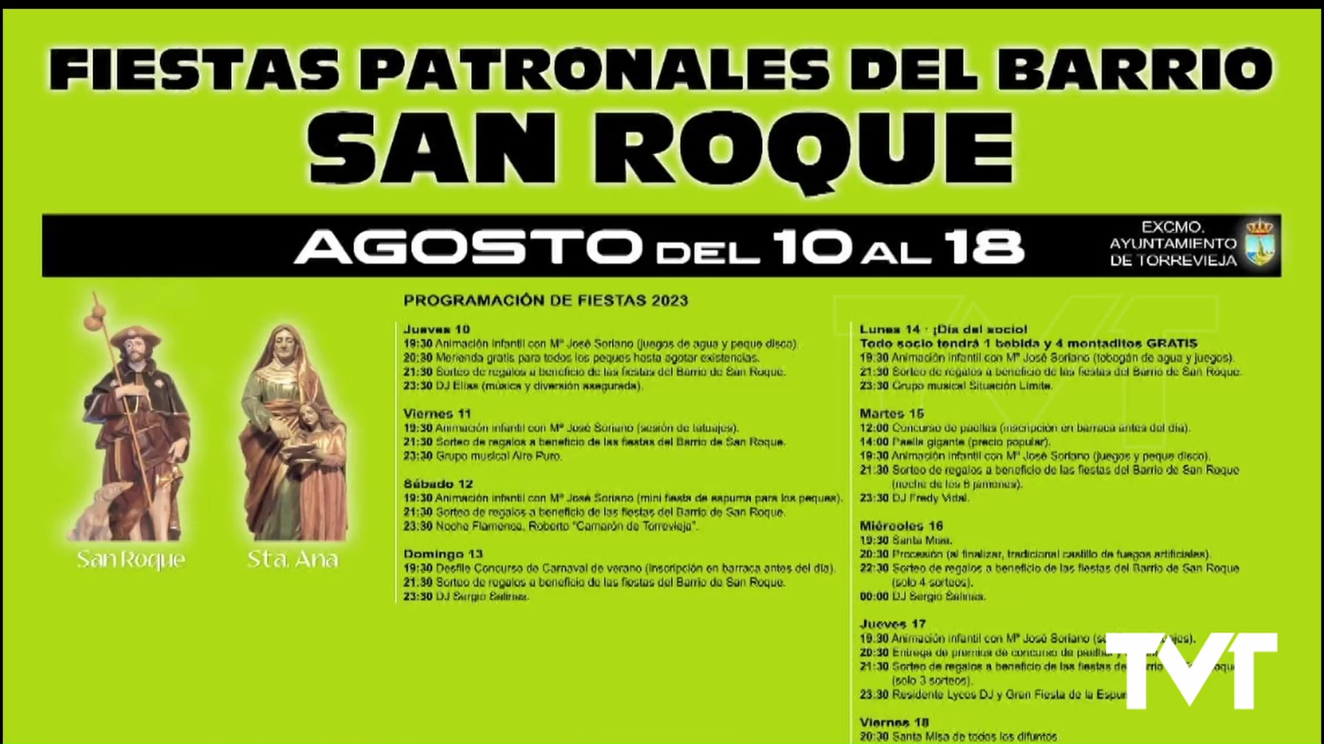 Imagen de Las Fiestas de San Roque se celebrarán del 10 al 18 de agosto