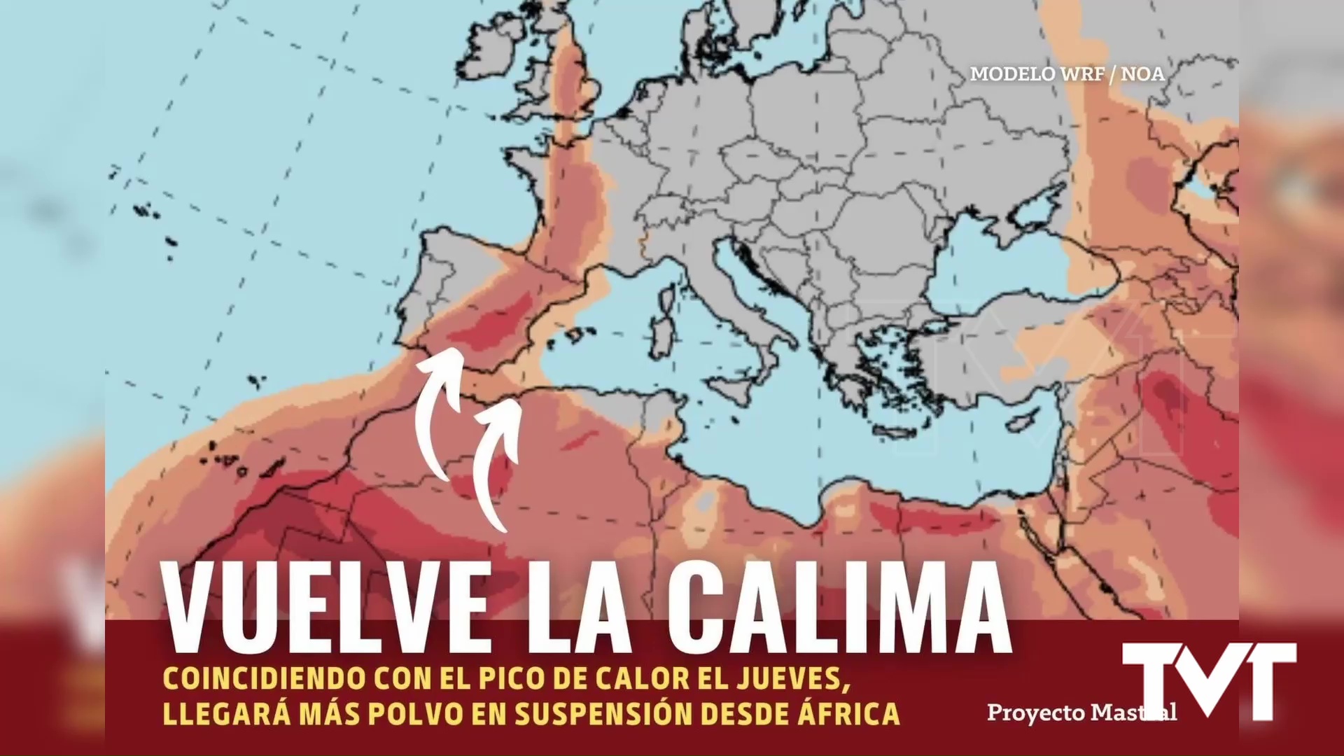 Imagen de Regresa el polvo en suspensión desde el norte de África