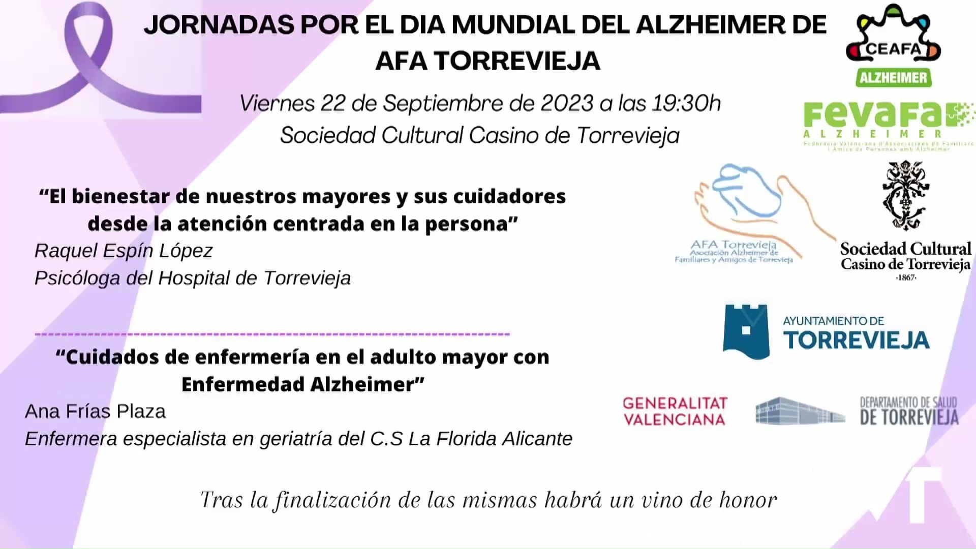 Imagen de Manifiesto, conferencias y carrera/marcha solidaria para celebrar el Día Mundial del Alzheimer