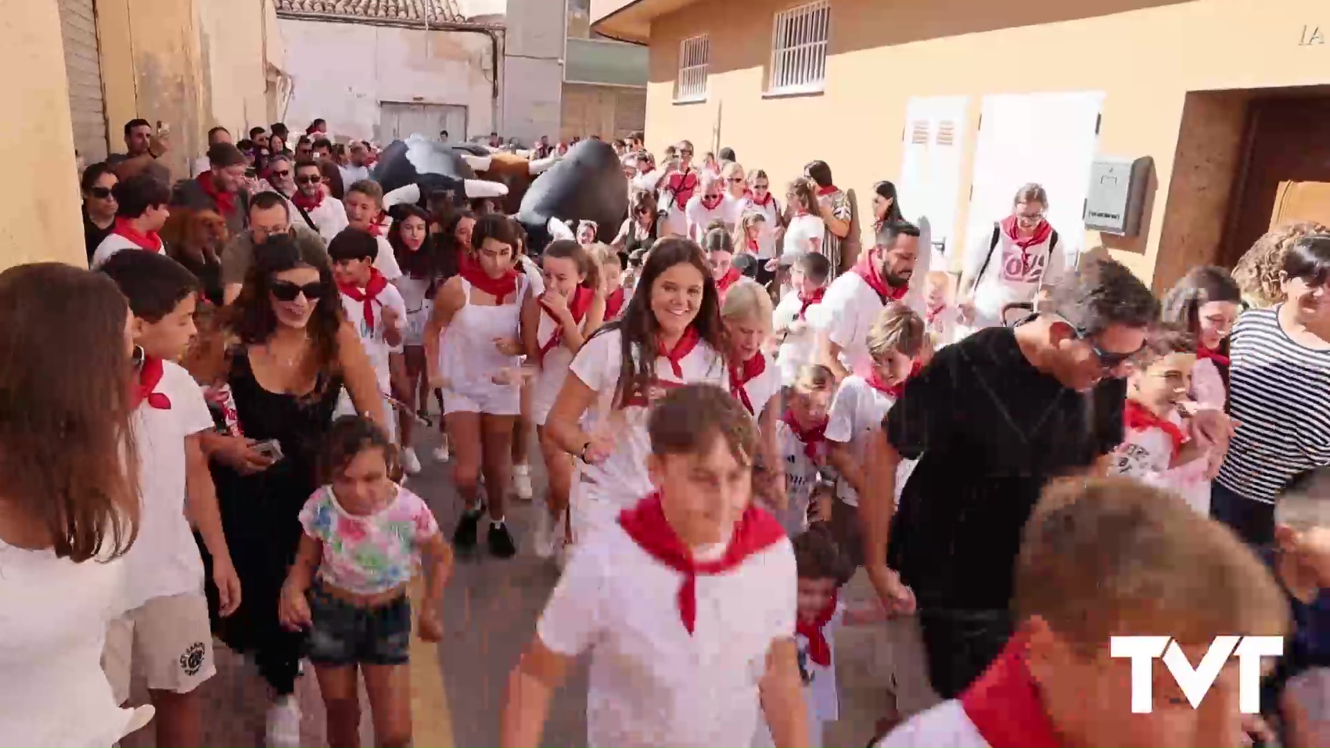 Imagen de Torrelamata celebra su particular encierro de San Fermines 