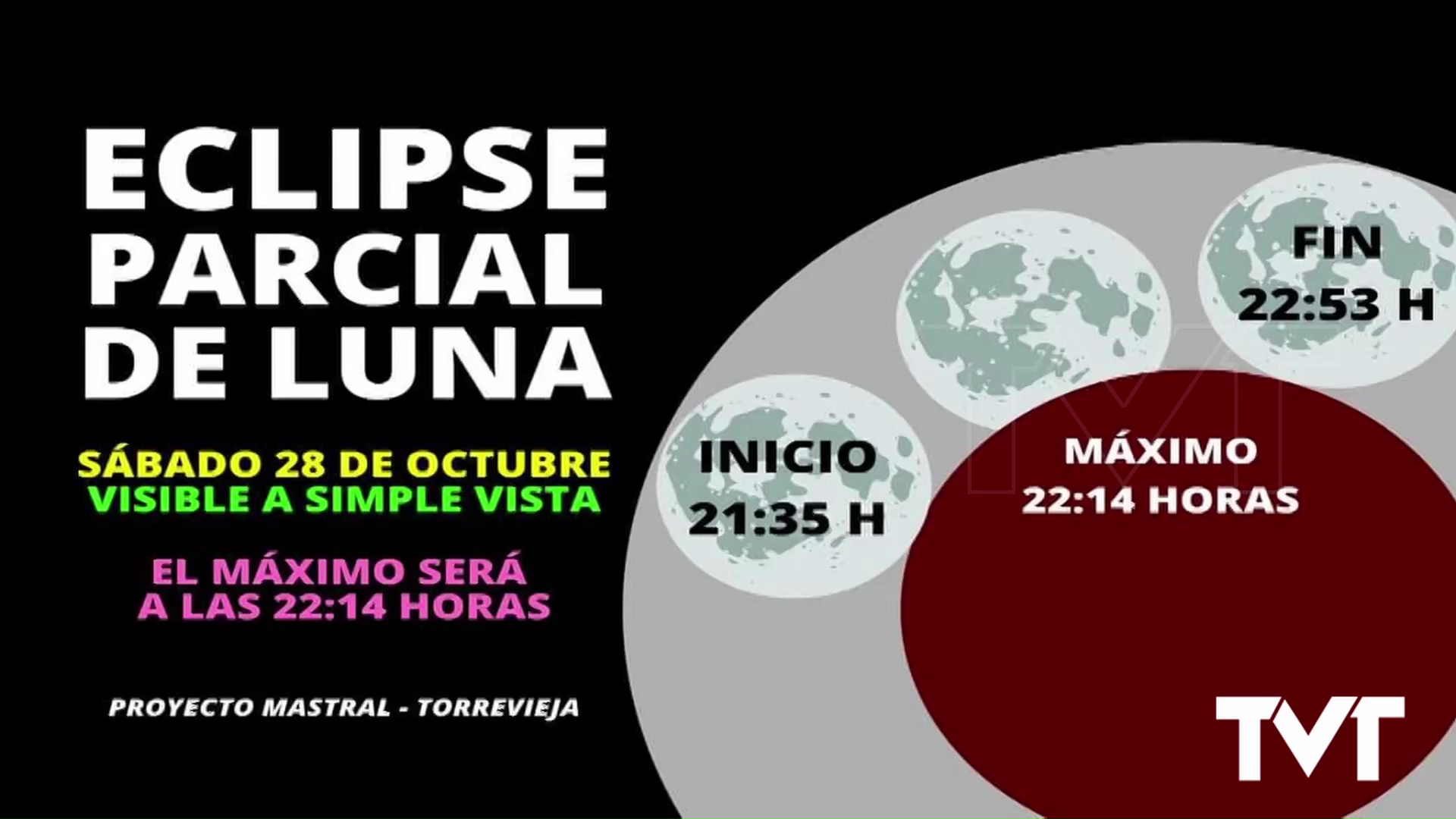 Imagen de Eclipse parcial de luna para este fin se semana 