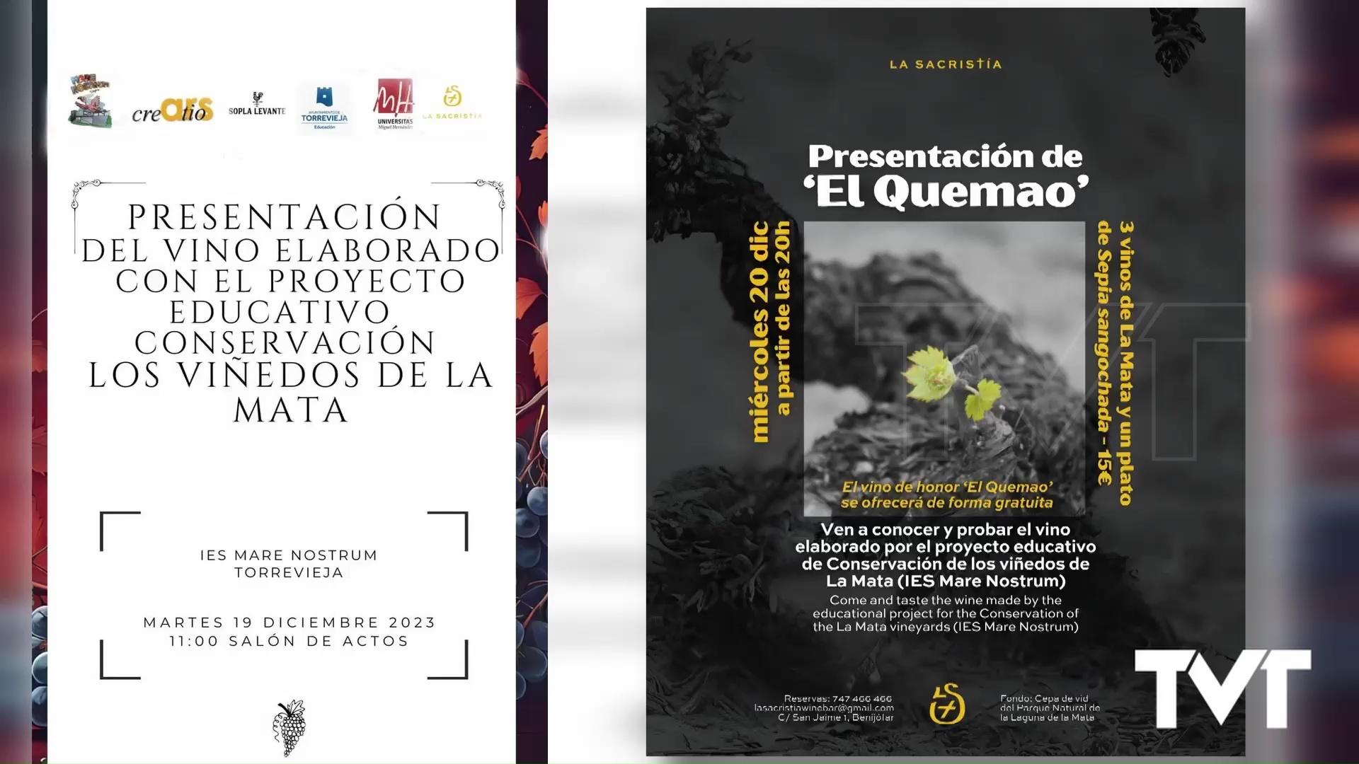 Imagen de «El Quemao». Así se llama el nuevo vino elaborado por alumnos del IES Mare Nostrum 