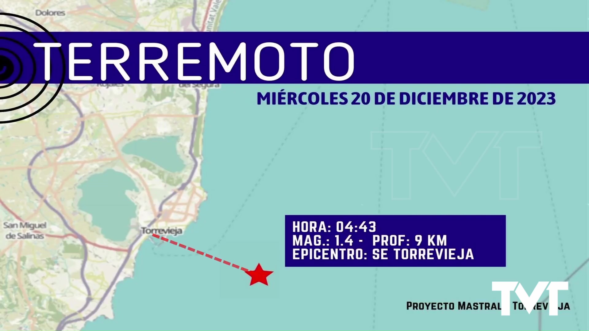 Imagen de La madrugada nos sorprende en Torrevieja con un ligero temblor sísmico 