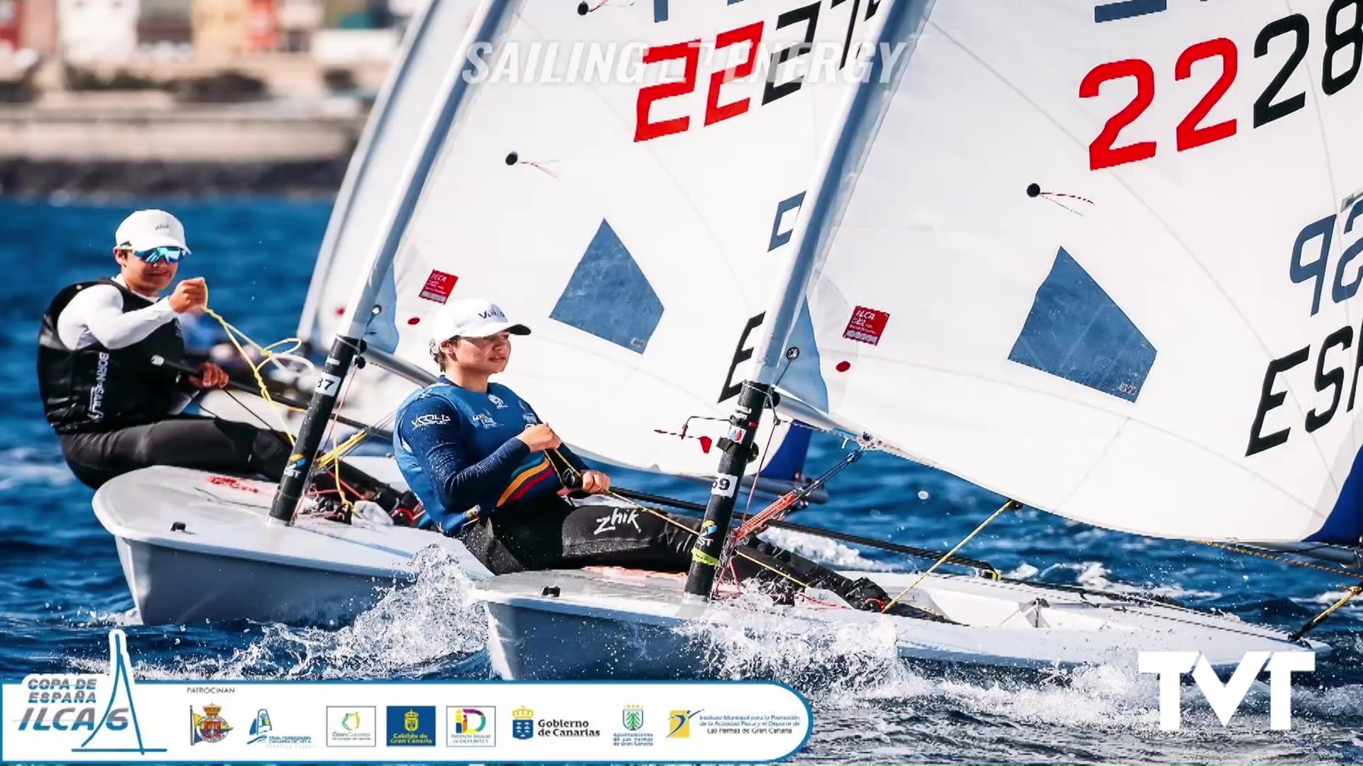 Imagen de Adriana Castro, oro féminas y Leo Griñán plata masculino en la Copa de España de ILCA 6 en Gran Canaria 
