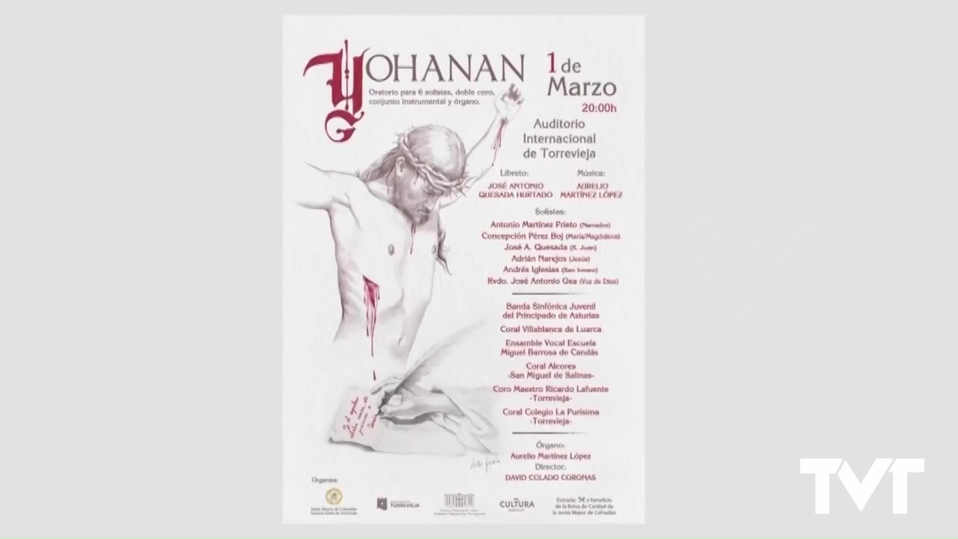 Imagen de El Oratorio Yohanan será presentado en el Auditorio el 1 de marzo
