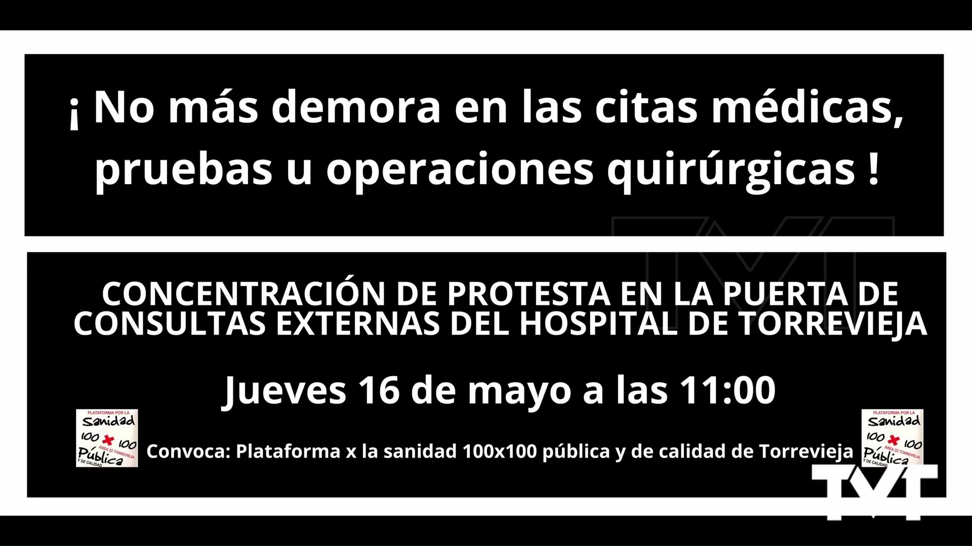 Imagen de La plataforma por la sanidad 100x100 pública convoca a la ciudadanía a unirse a una concentración el 16 de mayo en las puertas del hospital en protesta por las listas de espera 