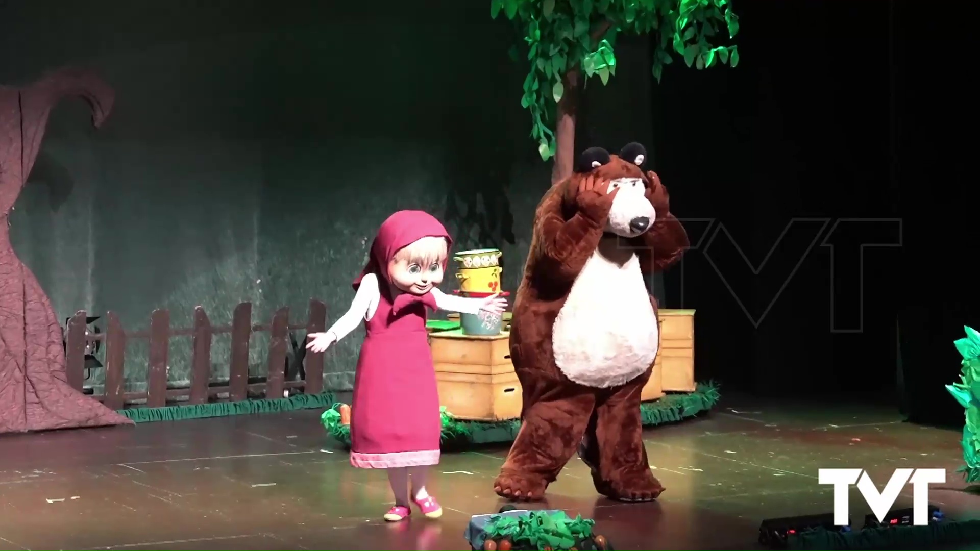 Imagen de Masha y el Oso, de la pantalla al escenario del Teatro Municipal