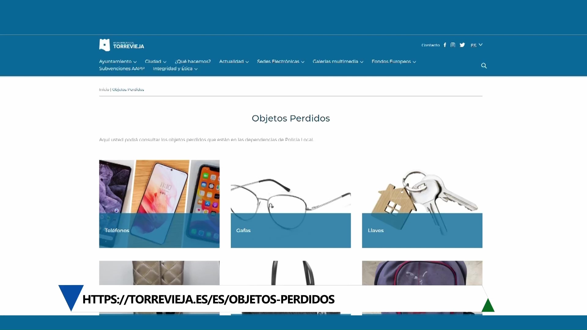 Imagen de Policía local dispone de una web donde visionar objetos de valor que hayamos podido extraviar