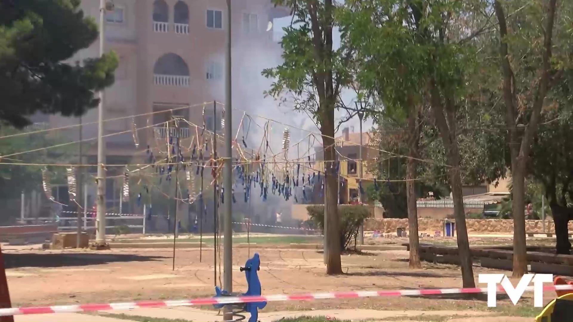 Imagen de La plaza del Molino escenario del disparo de una gran mascletá digitalizada 