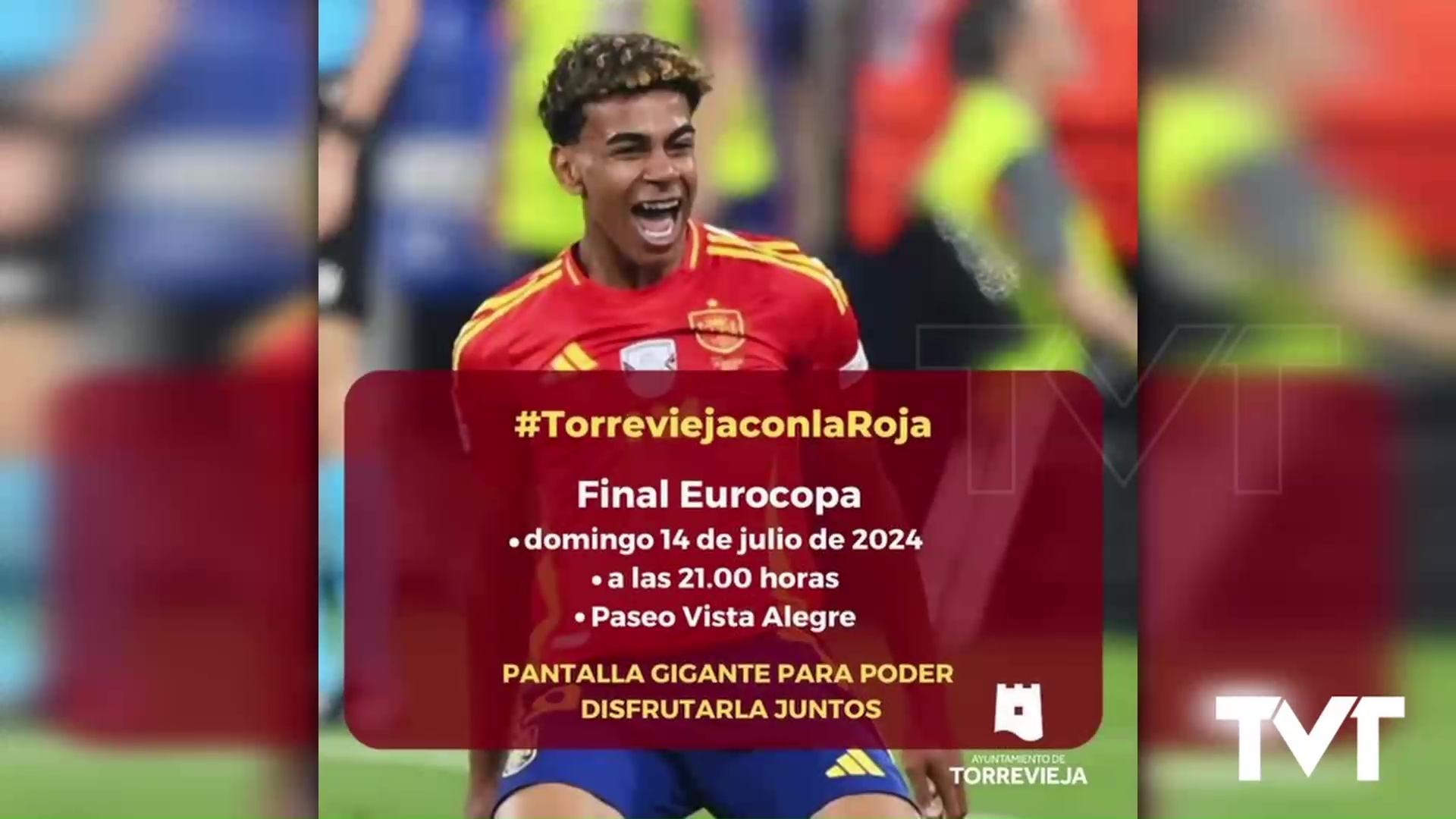 Imagen de Torrevieja podrá seguir la final de la Eurocopa apoyando a «La Roja» en una pantalla gigante que será instalada en el Paseo Vista Alegre 