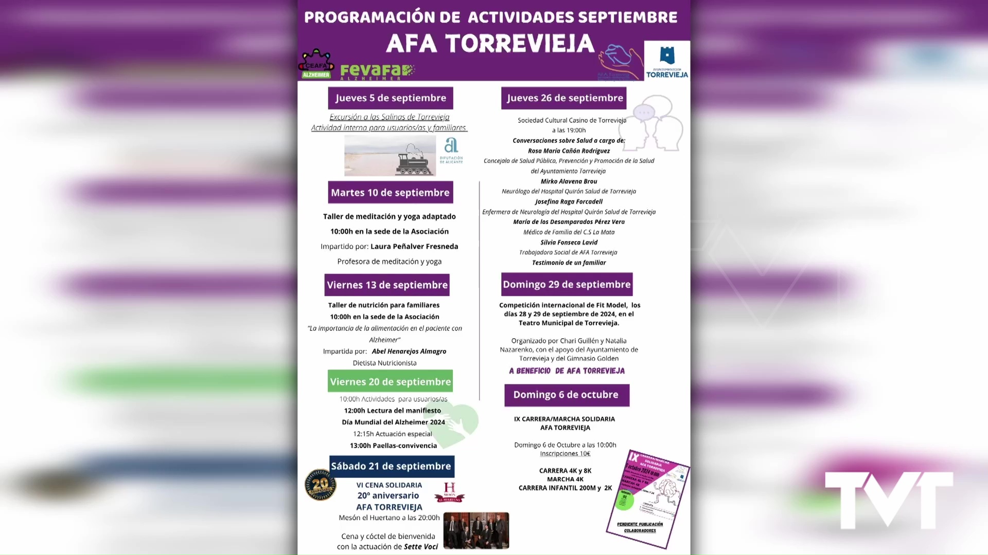 Imagen de AFA celebrará el Día Mundial del Alzheimer y su 20 aniversario con un programa repleto de actividades para septiembre y octubre 