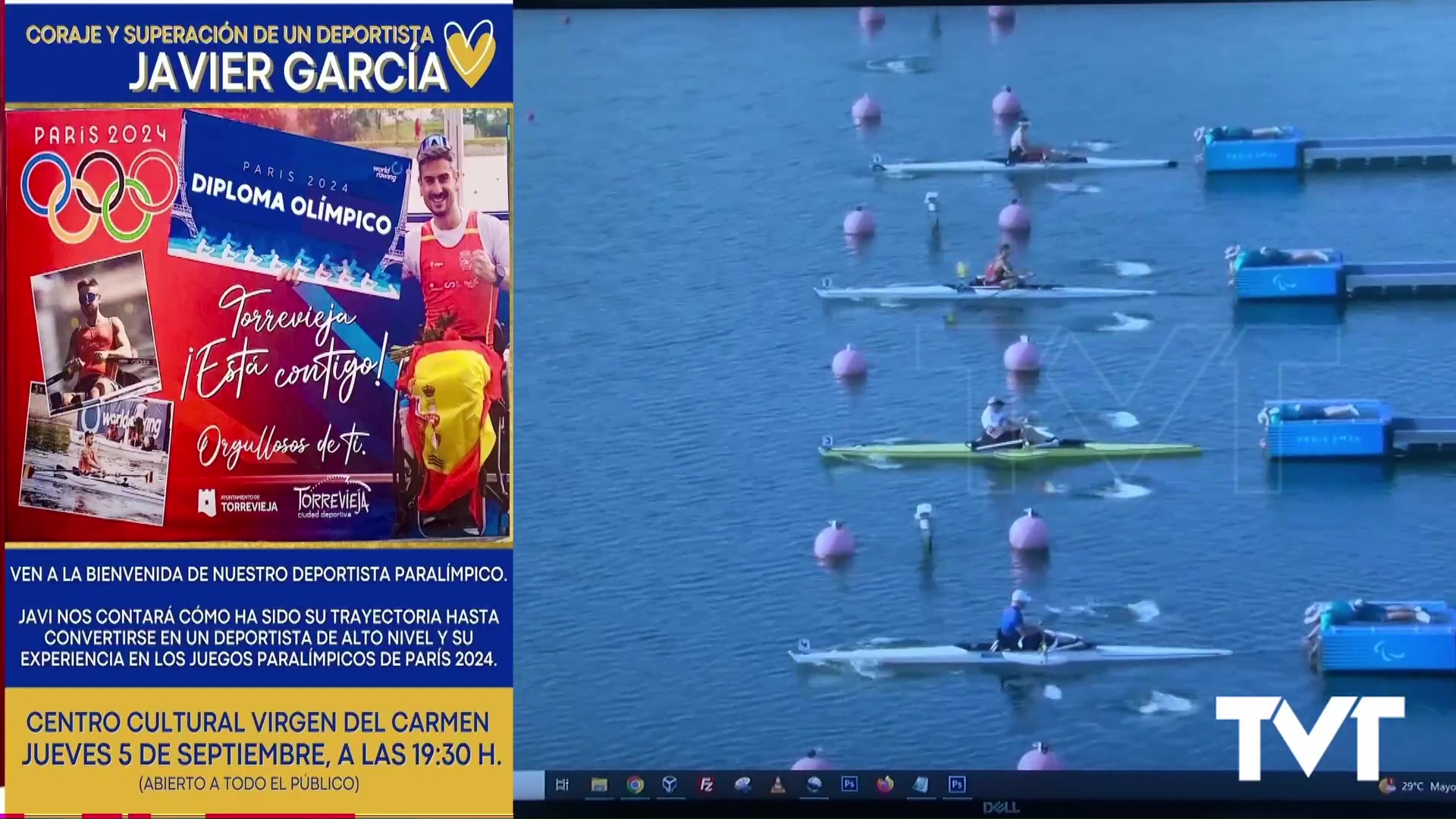 Imagen de Coraje y superación. El remero Javier García regresa a Torrevieja tras su participación en los juegos París 2024 y será recibido el 5 de septiembre en el CCVC